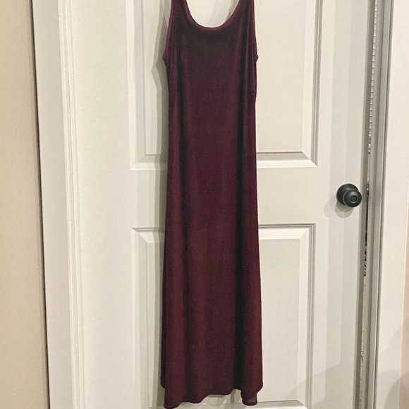Hard Tail Forever Maroon Velvet Maxi Dress - Picture 1 of 5